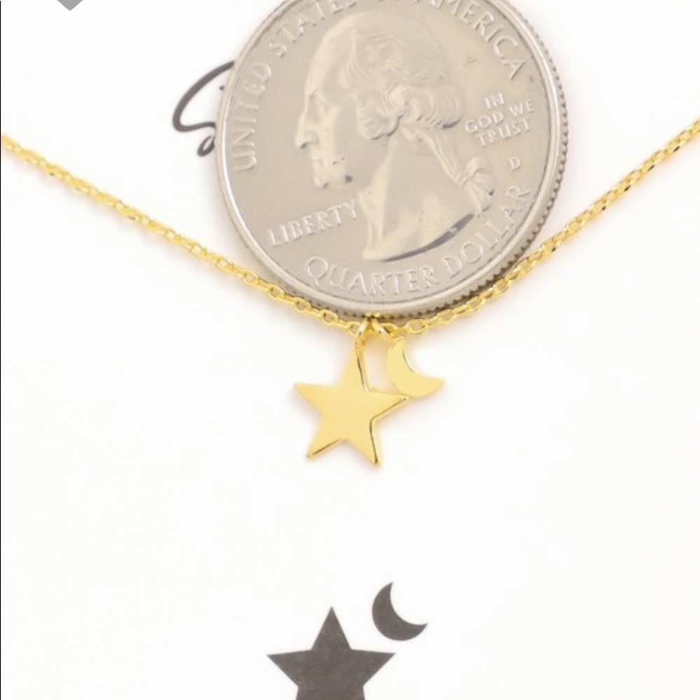 Star with Moon Necklace